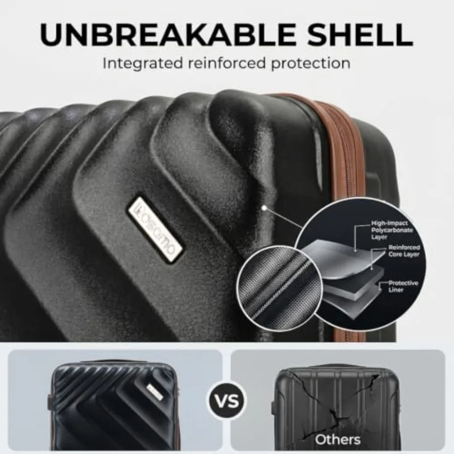 Ensemble de 5 valises rigides  - Expandable Hard Shell Luggage Set avis et prix
