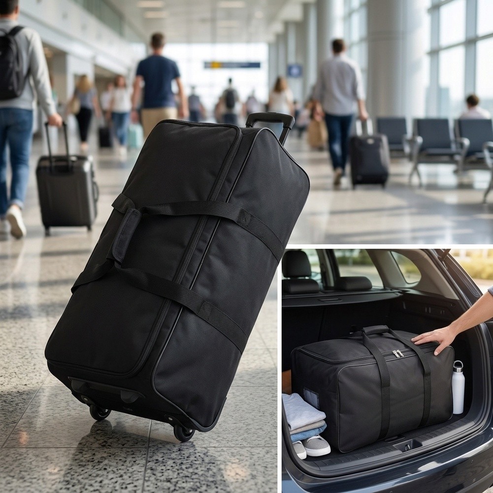 Sac à bagages pliable pour dém - Foldable Rolling Luggage Bag avis et prix